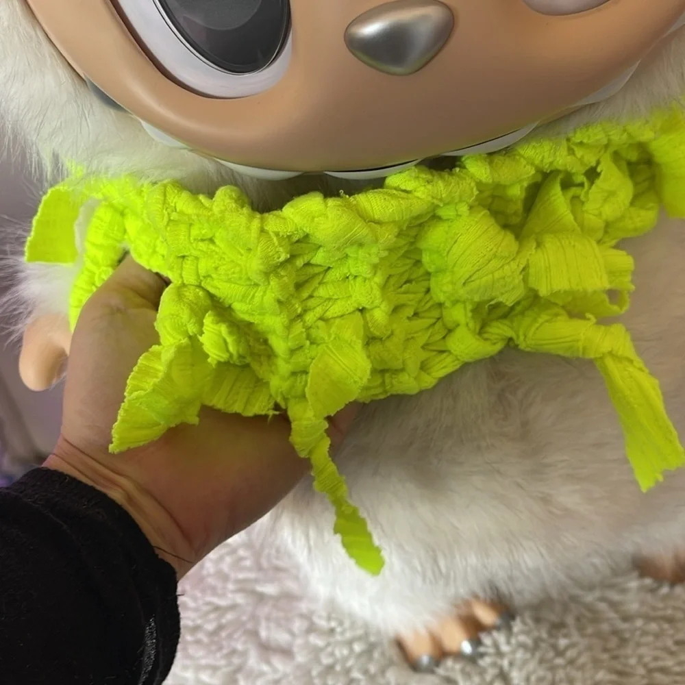 HANDCRAFTED Zimomo top (  TOY NOT INCLUDED )  Neon Green Scarf top NWT by me